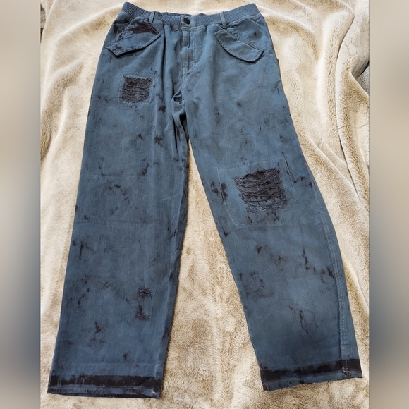 NWOT FREE PEOPLE Freddie Distressed Pants Medium - Picture 4 of 6